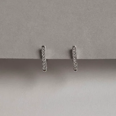Argola Click Triângulo Cravejado 11mm