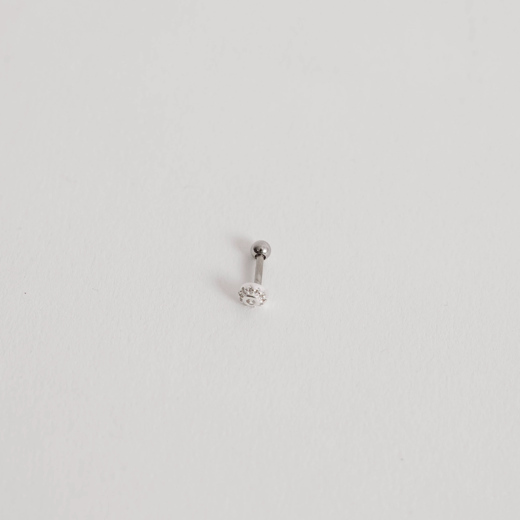 Piercing Haste Botão Cravejado 4mm