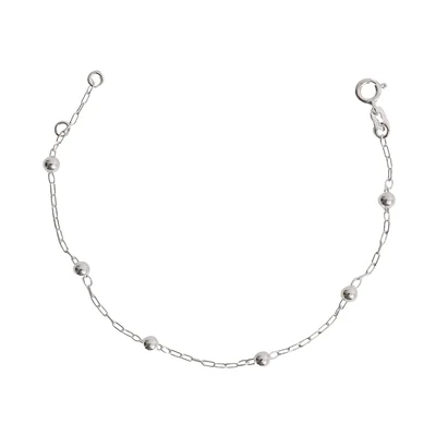 Pulseira Entremeio Bolas 4mm Corrente Cartier 18.5cm