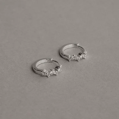 Argola Click 13mm com Zircônias Redondas