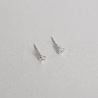 Brinco Coração Zircônia Cristal 4mm