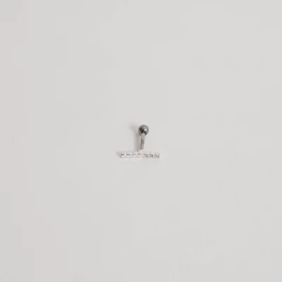 Pierging Haste Palito Com Zircônias 10mm