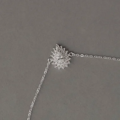 Pulseira Entremeio Zircônia Gota Com Cravejo 13mm 16+4cm