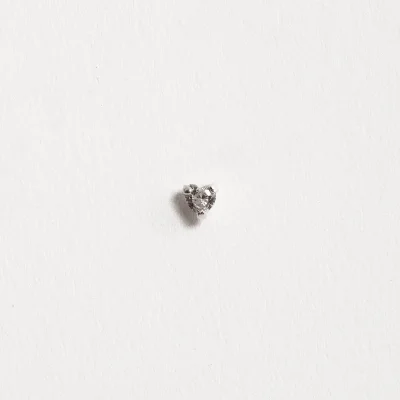 Piercing Haste Zircônia Coração 3mm
