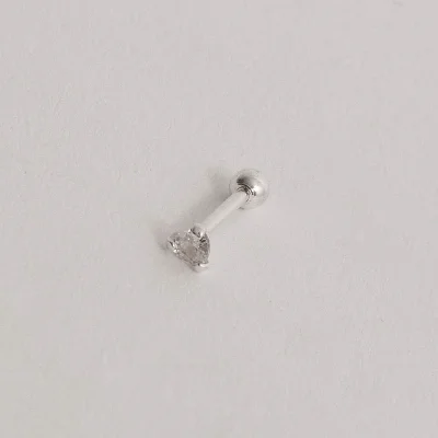 Piercing Haste Zircônia Coração 3mm