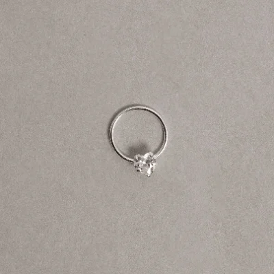 Piercing Argola 10mm Com Zircônia Coração