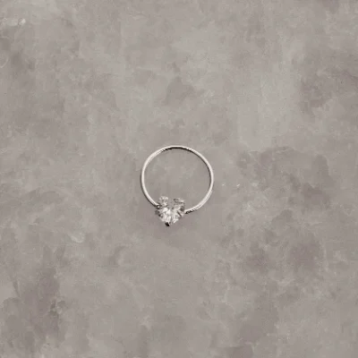 Piercing Argola 10mm Com Zircônia Coração