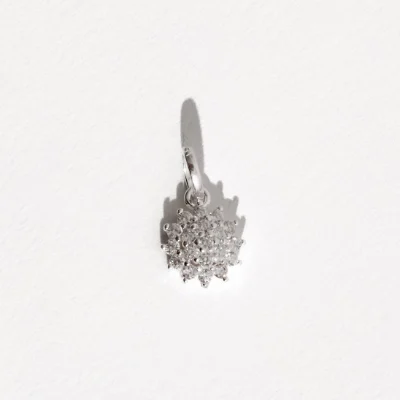 Pingente Flor Toda Cravejada 9mm