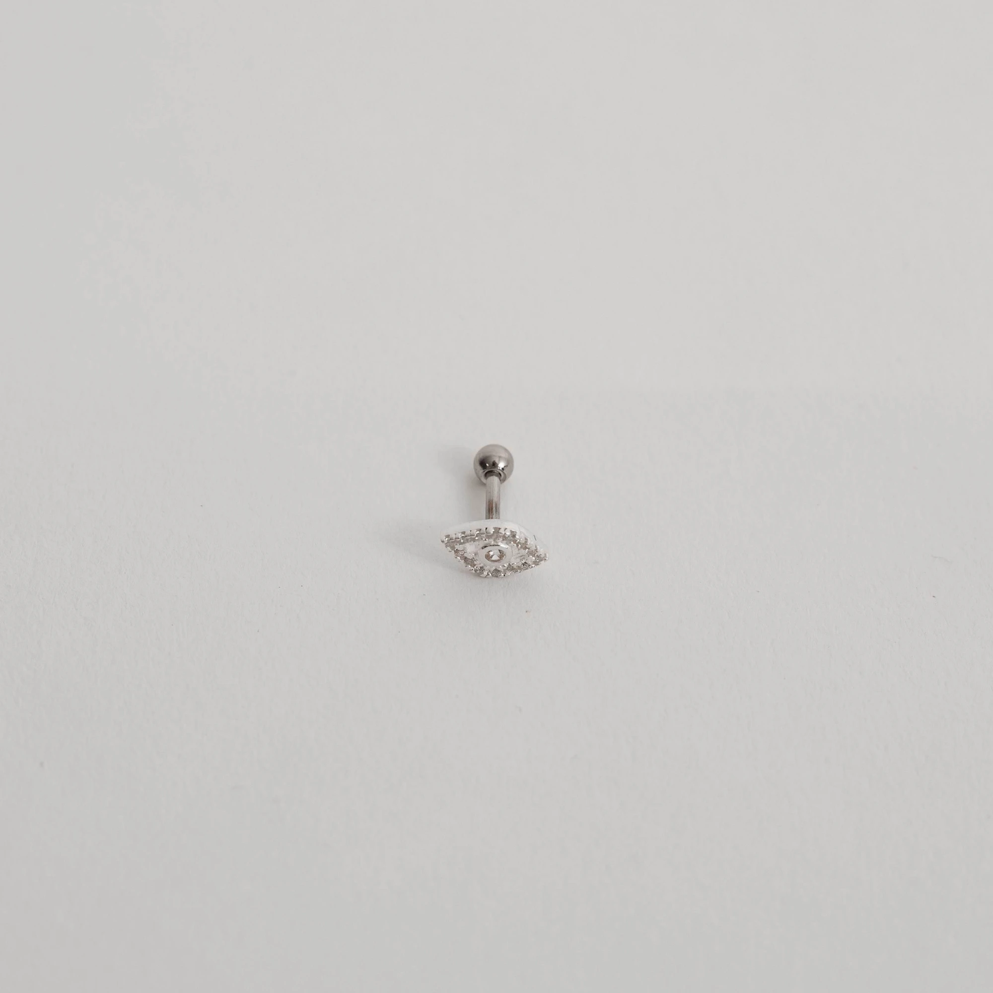 Piercing Haste Olho Cravejado 8mm