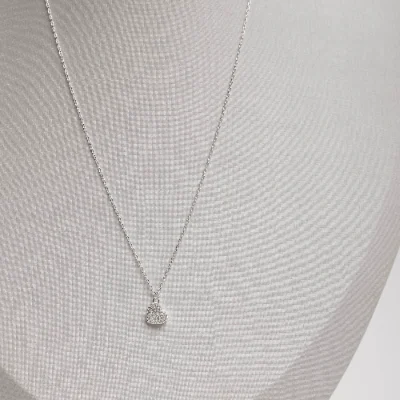 Conjunto Brinco e Colar Coração Cravejado 8mm Corrente Cadeado 40+5cm