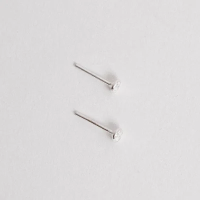 Brinco Zircônia Europeia Redonda Embutida 3mm