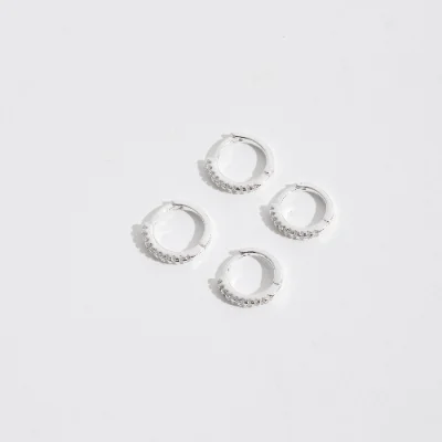 Duplas Argolas Click Cravejadas 10mm e 11mm