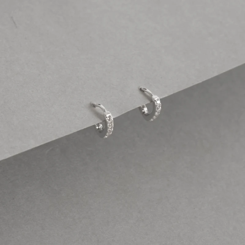 Argola Click Gota 10mm Cravejada