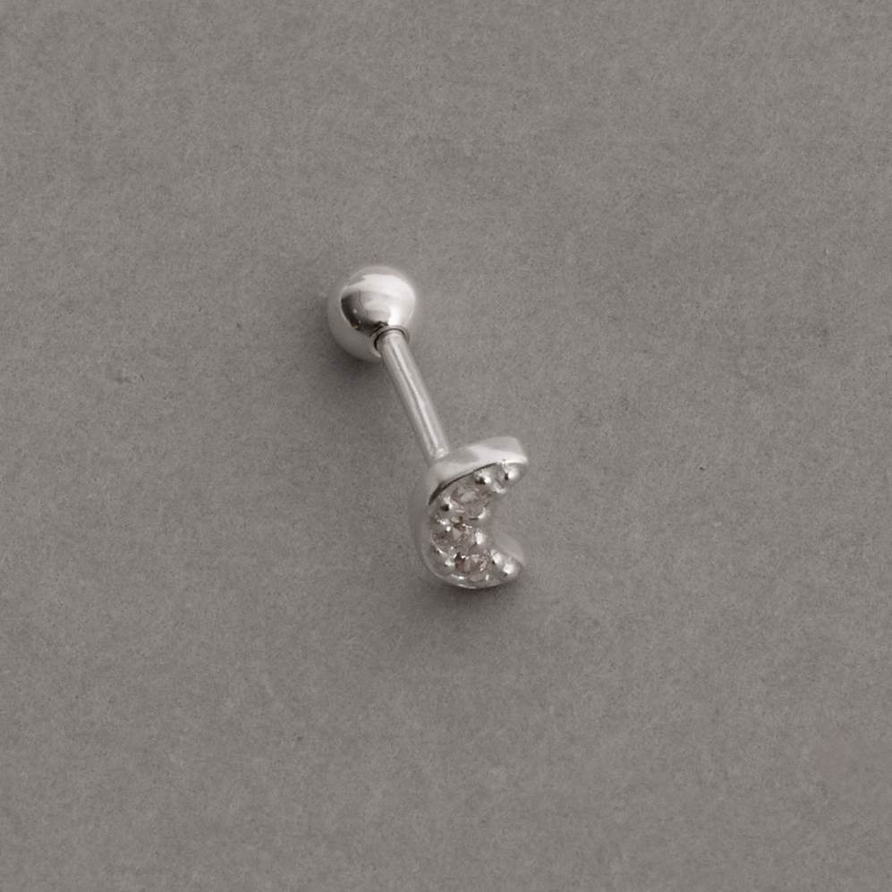Piercing Haste Lua Cravejada 5mm Orelha Direita
