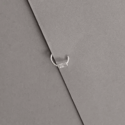 Piercing Argola 9mm Zircônia Retangular