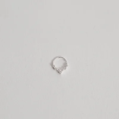 Piercing Argola Franja Cravejada 9mm