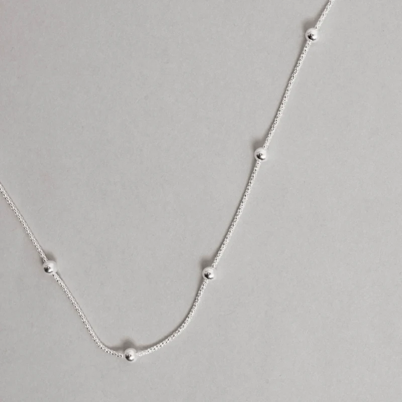 Corrente Pipoca Com Bolas 4mm 45cm