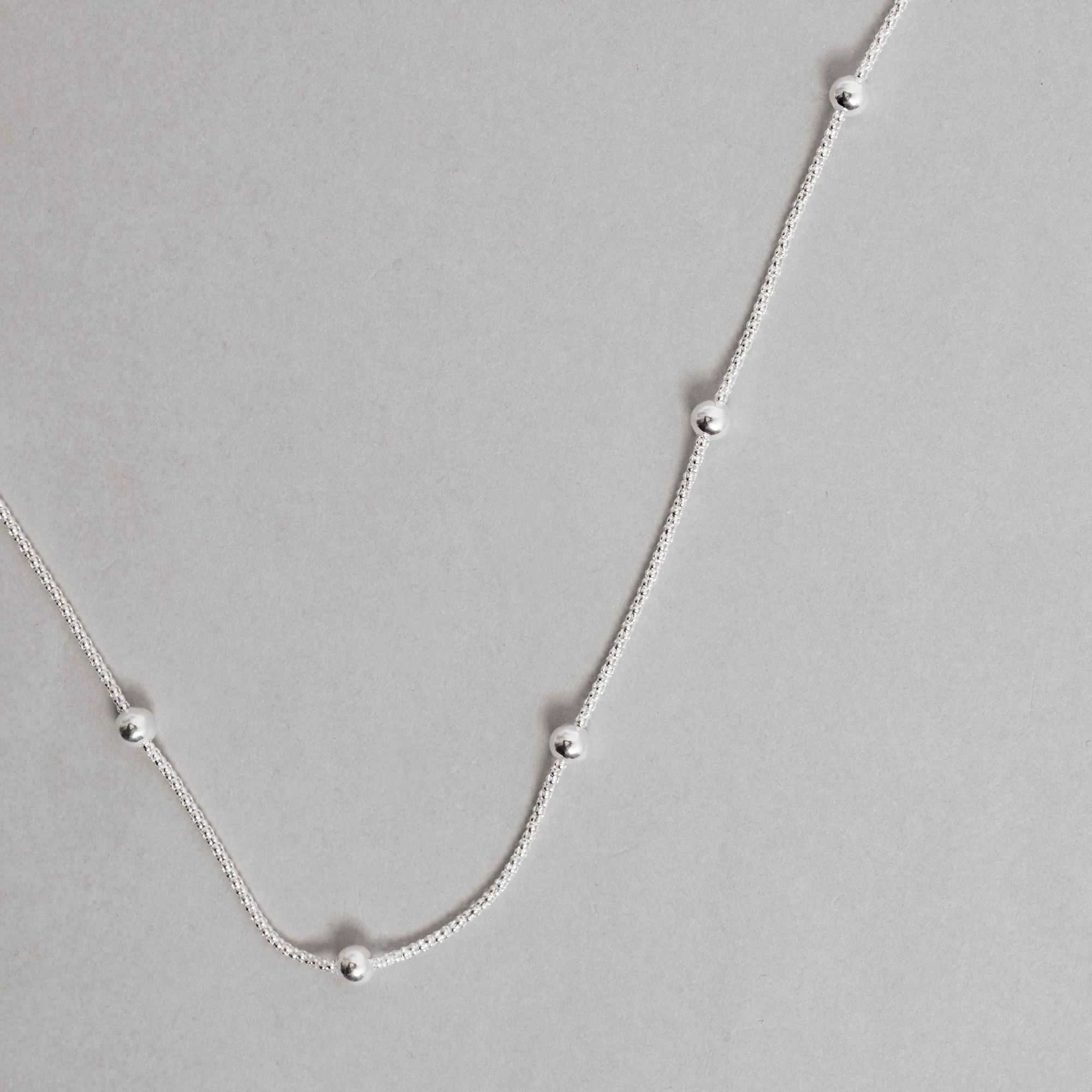 Corrente Pipoca Com Bolas 4mm 45cm