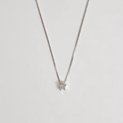 Colar Estrela Cravejada 5mm 40cm