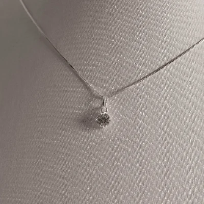 Conjunto Brinco e Colar Zircônia Redonda Cristal 6mm 45cm