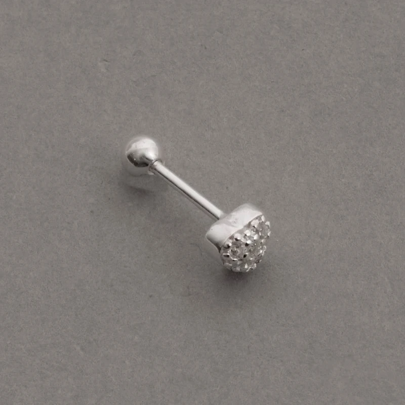 Piercing Haste Coração Cravejado Cristal 5mm