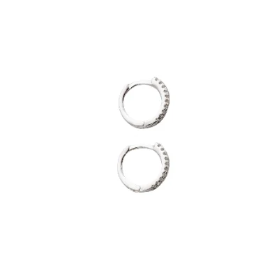 Argola Redonda Click 11mm Cravejada